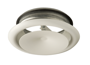 Air Supply Valve 125mm Metal White